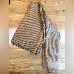 American Eagle Outfitters Tan Ribbed Knit Sweater